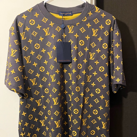 Louis Vuitton Gray and Yellow Shirt - Picture 1 of 7